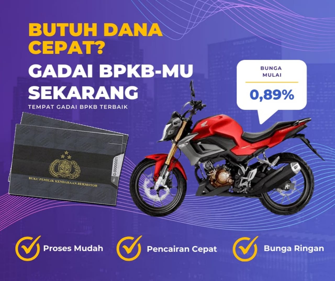 Pinjaman Dana Jaminan Bpkb Motor Honda Cbr 150 BU Dapat Pinjaman Berapa? Seperti Ini Simulasinya